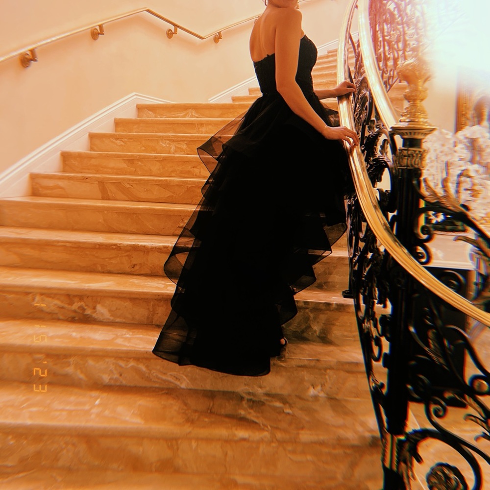 Black Wedding Gown Formal Black Tie Dress - Picture 4 of 5